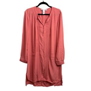 Diane von Furstenberg Coral Tunic Dress Sz 10 Parisian Coquette Soft Feminine